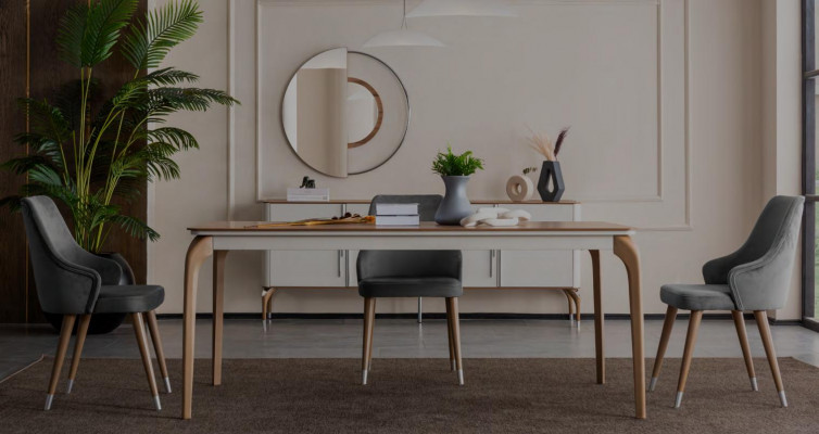 Salle à manger Commode Buffet avec miroir Moderne nouveau Luxueux Commodes en bois Design