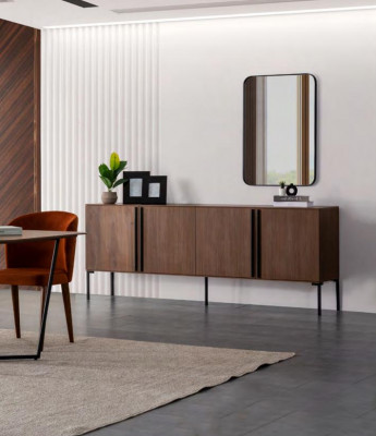 Salle à manger Commode Buffet avec Miroir Moderne nouveau Luxe Commodes en Bois Design
