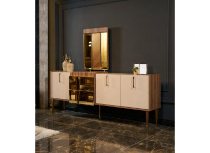 Salle à manger Commode Buffet avec miroir Moderne nouveau Luxueux Commodes en bois Design