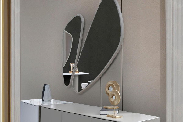 Suite Commode avec Armoire à Miroir Ensemble de Chambre Moderne Blanc