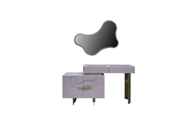 Coiffeuse console Ensemble de commode avec miroir Chambre en bois de rose