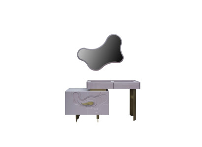 Coiffeuse console Ensemble de commode avec miroir Chambre en bois de rose