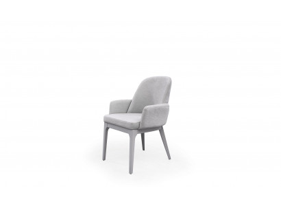Chaise de cuisine Chaise de salle à manger Gris Bois Fauteuil Chaise en bois Moderne