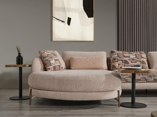 Ensemble de salon Canapé d'angle Forme en U Mobilier 2x Table d'appoint Bois Moderne Table basse