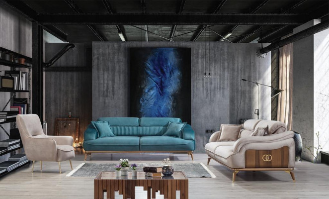 Luxe Canapé Deux Places Trois Places Salon Ensemble Fauteuil Tapisserie Ameublement Meubles Neufs