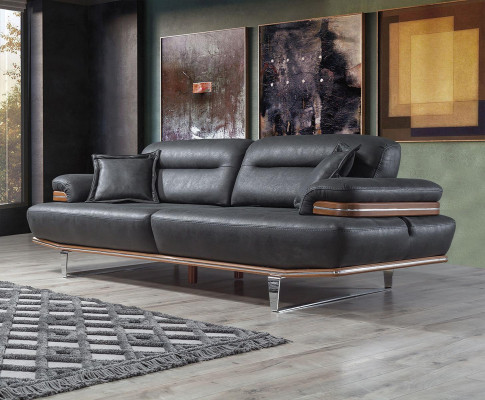 Ensemble salon design 3 pièces - Canapé trois places - Mobilier fauteuil moderne