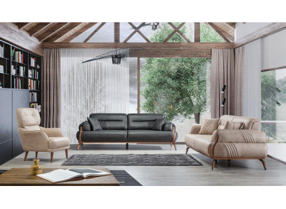Trois canapés pour trois personnes Salon Mobilier rembourré de designer Fauteuil Modèles de canapés modernes rembourrés