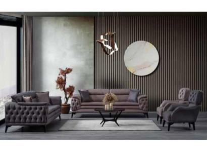 Meubles de luxe Brauner Salon Deux places Canapés en textile et cuir Moderne