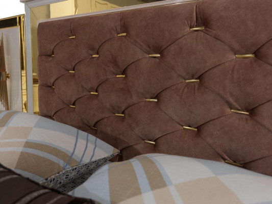 Chambre Lit Design Ameublement Luxe Literie Lits marron Moderne