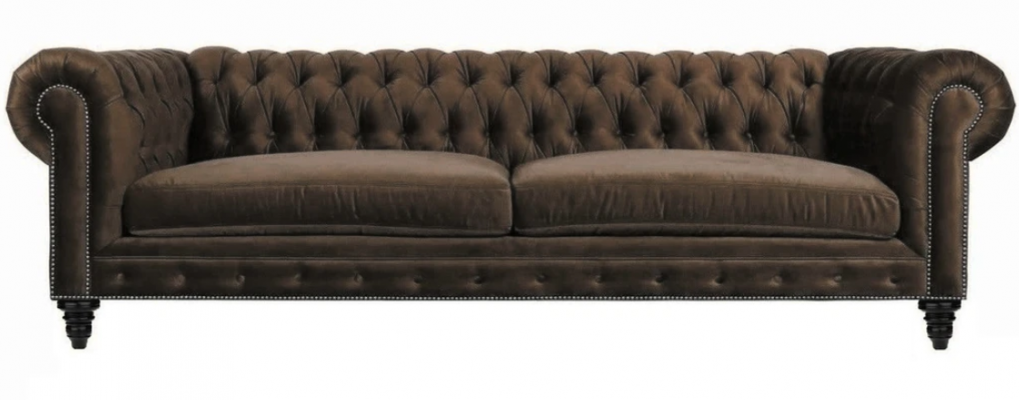 Chesterfield Brown nouveau salon moderne Trois places Mobilier créatif Tissu en textile