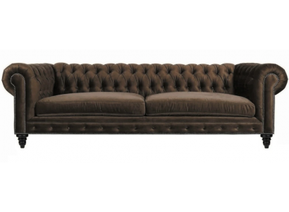 Chesterfield Brown nouveau salon moderne Trois places Mobilier créatif Tissu en textile