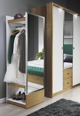 Ensemble de chambre à coucher Lit 2 tables de chevet Classique s Cadre de lit Mobilier de design 3 pièces