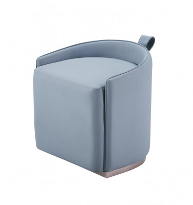 Fauteuil Tabouret en cuir Design moderne de luxe Mobilier de salon en cuir