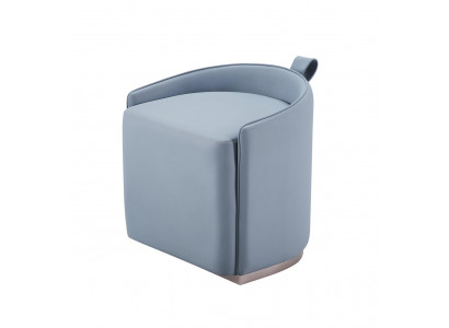 Fauteuil Tabouret en cuir Design moderne de luxe Mobilier de salon en cuir