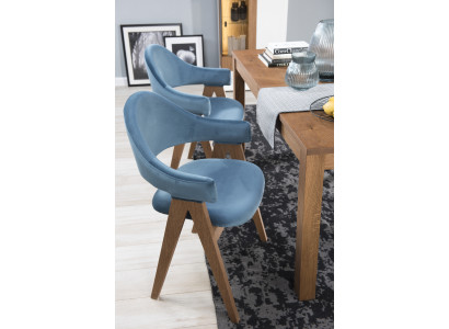 Ensemble de 4 chaises de luxe avec rembourrage de design, chaises en bois massif pour le bureau, le bureau ou la salle à manger.