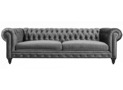 Trois places Chesterfield Meubles Créatifs Tissu Gris Living Room Moderne