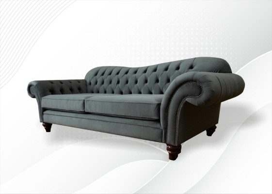 Canapé Chesterfield XXL 4 places Revêtement Siège Suite Cuir Textile
