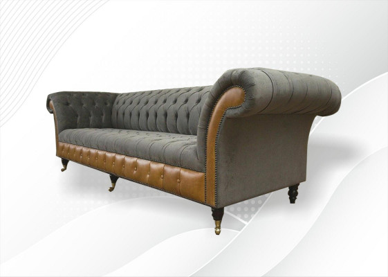 xxl Canapés Chesterfield Revêtement Conception De Luxe Canapé 4 Places Canapés en Cuir