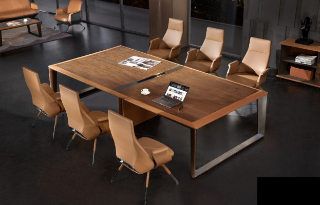Tables de conférence de réunion de conception de luxe meubles de bureau 7 pièces.