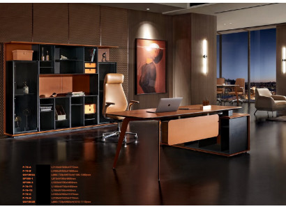 Ensemble de bureau 3 pièces. Suite de bureau Table Chef Placard Fauteuil Mobilier