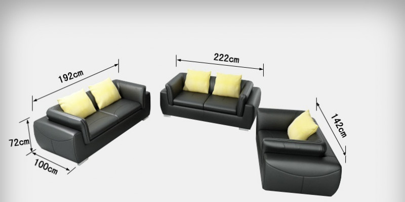Canapé en cuir avec USB Living Landschaft 3+2+1 Places Suite Design Moderne Canapé Canapé
