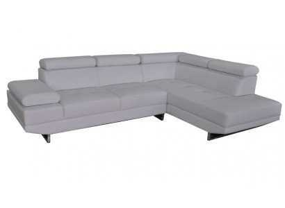 Coin en cuir avec USB Moderne XXL Canapé Salon paysage Canapé en cuir Canapé en L-forme B2003
