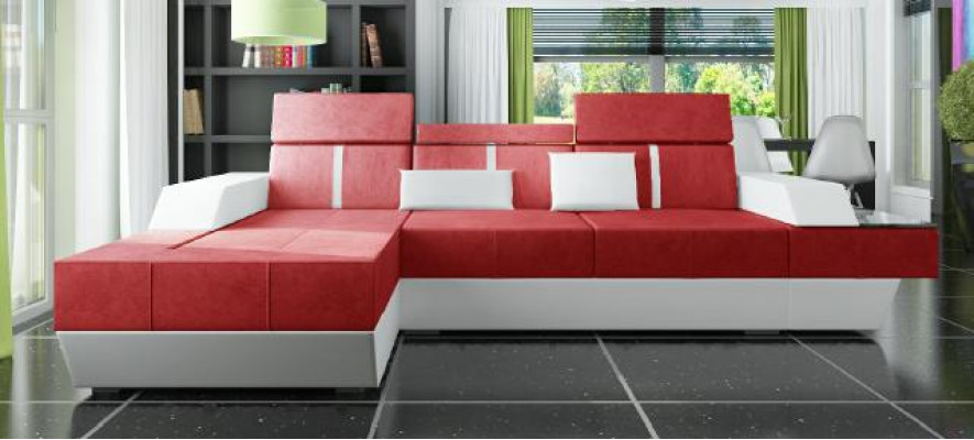 Canapé en tissu Canapé d'angle Tissu Paysage de vie en tissu Nouvelle tapisserie Canapé en tissu Canapé + USB