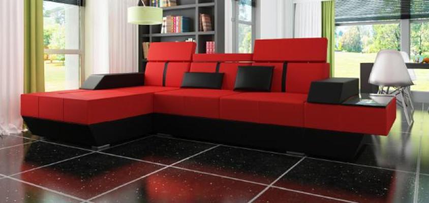 Canapé en cuir avec USB Canapé Canapé d'angle Canapé d'angle Canapé en cuir Tapisserie d'angle sur mesure