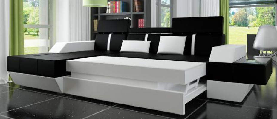 Canape en tissu Canape d'angle Canape en textile Canape + USB Paysage vivant Tapisserie sur mesure