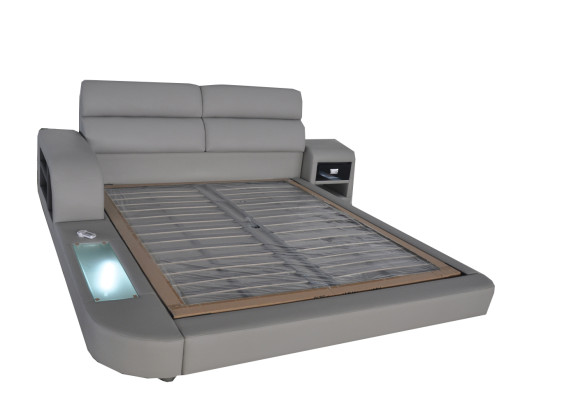 Lits rembourrés en cuir de luxe avec USB Double Moderne 140/160/180/200 Lit LB8805