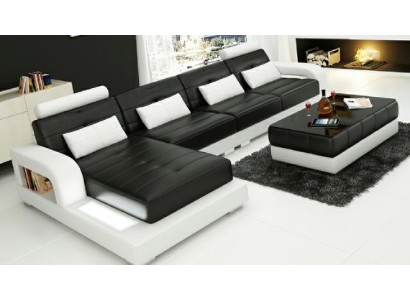 CANAPÉ EN CUIR CANAPÉ Canapé d'angle Canapé d'angle Ensemble de canapés CANAPÉ DESIGN Paysage de vie du canapé Sofas
