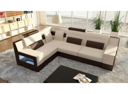 Paysage de vie Canapé Canapé Rembourrage Coin Canapé d'angle Suite Textile Tissu Canapés en cuir