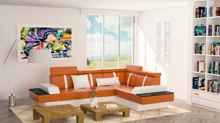 Canapé d'angle de paysage de vie de concepteur nouveau canapé canapé canapé rembourrage canapé canapé en cuir canapé suite