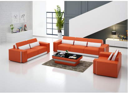 Canapé en cuir Canapé Canapé d'angle Ensemble de canapés Suite de canapés Design moderne G 8019D