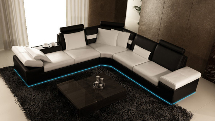 Canapé en cuir Canapé Canapé Canapé Vivant Canapé d'angle Suite Design Canapé Moderne K5014B