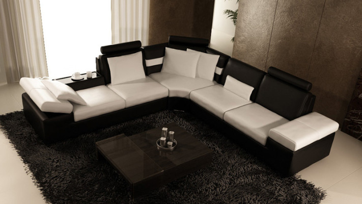 Canapé en cuir Canapé Canapé Canapé Vivant Canapé d'angle Suite Design Canapé Moderne K5014B