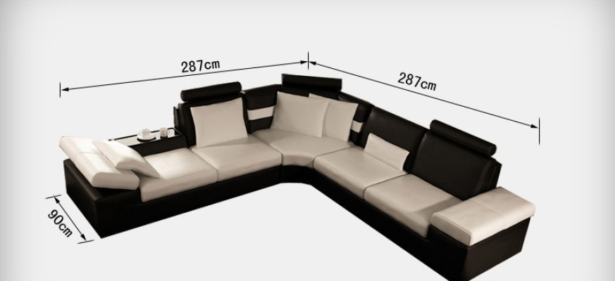 Canapé en cuir Canapé Canapé Canapé Vivant Canapé d'angle Suite Design Canapé Moderne K5014B