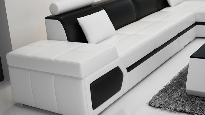 Canapé en cuir Canapé moderne Canapé Canapé Canapé en coin Suite Décor Design
