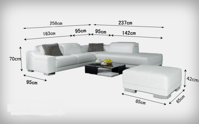 Canapé en cuir canapé canapé couch paysage vivant canapé d'angle suite d'angle design moderne L K5002C