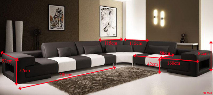 Design élégant et confort maximum avec notre grand canapé d'angle en forme de L.