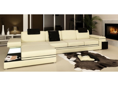 Canapé en cuir design canapé canapé rembourrage salon paysage coin suite d'angle coin Tachau BS