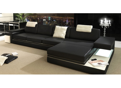Canapé en cuir design canapé canapé rembourrage paysage de vie coin décor suite angle