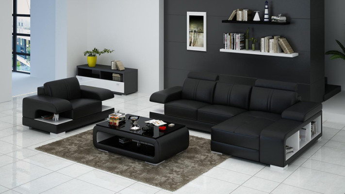 Canapé en cuir Canapé paysage de vie Canapé d'angle Fauteuil Suite de chaises moderne Nouveau canapé G8028E