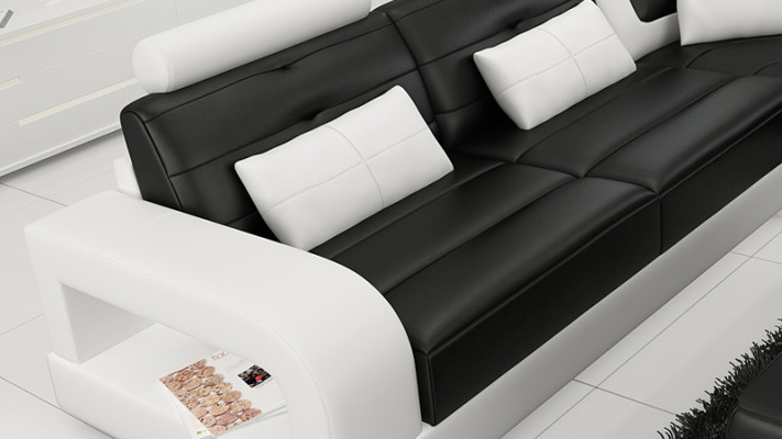 Canapé en cuir Canapé Paysage vivant Canapé d'angle Suite d'angle Design Canapé moderne L6008B