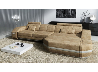 Canapé d'angle Canapé Couch Tapisserie Design Paysage vivant Design Suite d'angle
