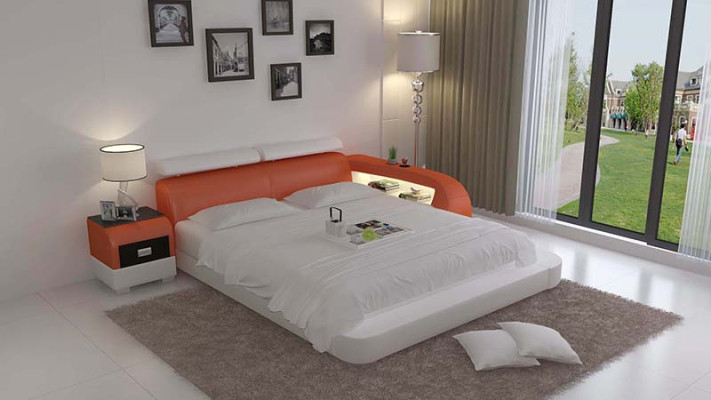 Lit design Lit rembourré Lit de luxe Lit double Lit de mariage Lits 140/160/180 cm