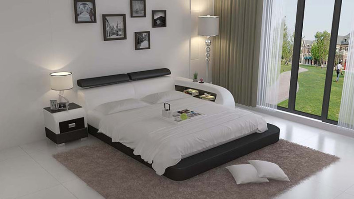 Lit design Lit rembourré Lit de luxe Lit double Lit de mariage Lits 140/160/180 cm