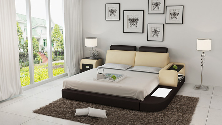 Lit de designer Lit rembourré Lit de luxe Lit double Lit de mariage Lits 140/160/180 cm