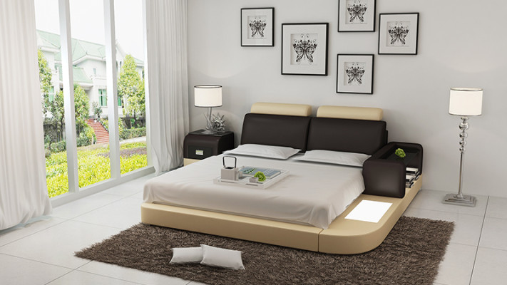 Lit de designer Lit rembourré Lit de luxe Lit double Lit de mariage Lits 140/160/180 cm