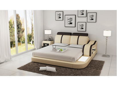 Design de lit de luxe Lits de luxe en cuir Chambre moderne 140/160/180 cm